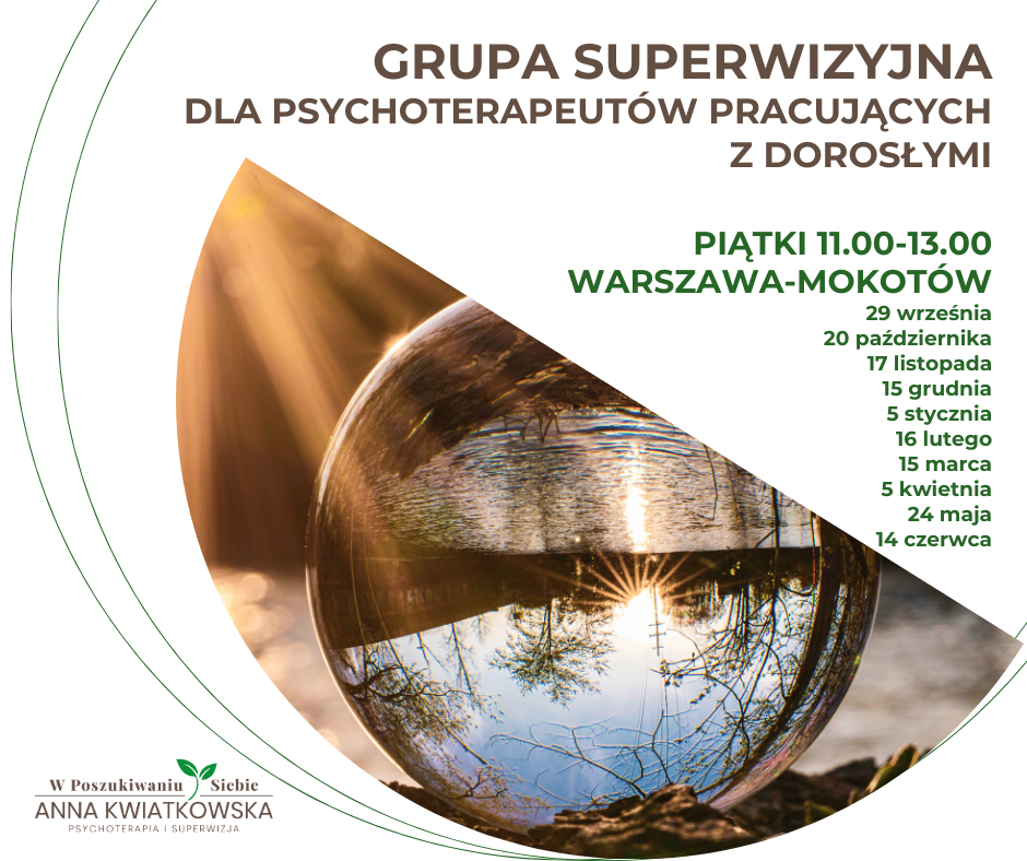 Grupa superwizyjna dla psychoterapeutów pracujących z dorosłymi - Warszawa